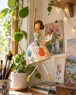 🍁 Handgemaakte Ballerina Ornament -Herfstdecoratie