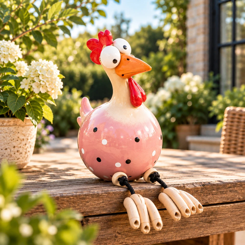 Grappige Kip Ornament | Uniek tuin decoratie