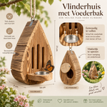 Rustieke Houten Vlinderhuis™ | kleurrijke bezoekers in de tuin